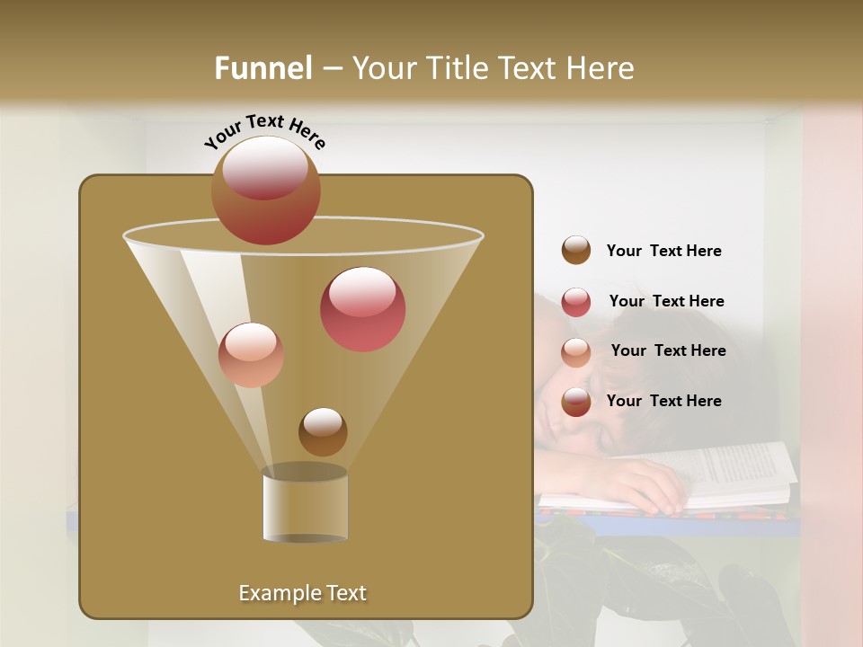 A Young Girl Is Sleeping On A Shelf With Books PowerPoint Template