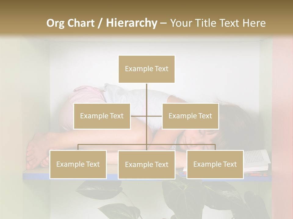 A Young Girl Is Sleeping On A Shelf With Books PowerPoint Template