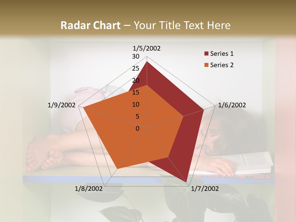 A Young Girl Is Sleeping On A Shelf With Books PowerPoint Template