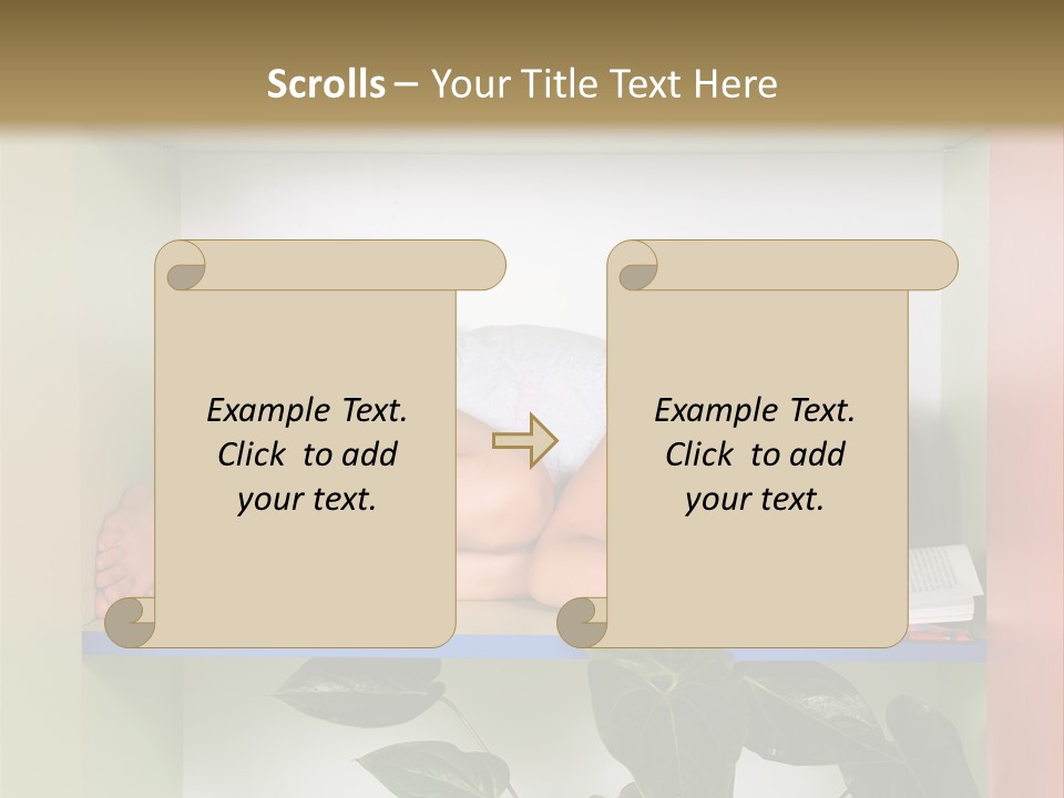 A Young Girl Is Sleeping On A Shelf With Books PowerPoint Template