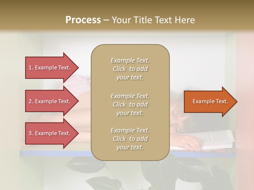 A Young Girl Is Sleeping On A Shelf With Books PowerPoint Template