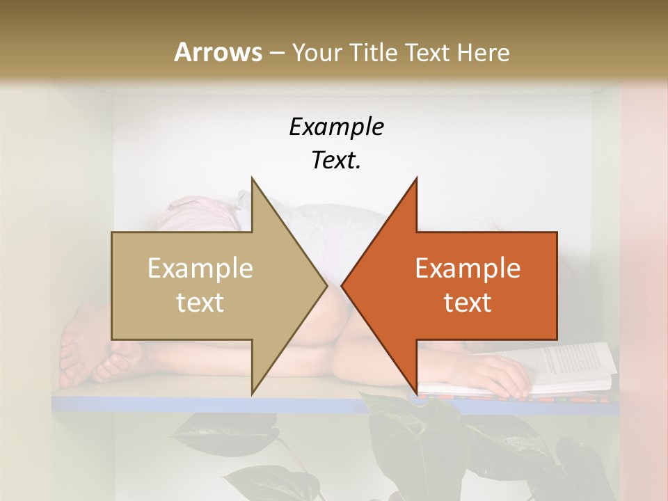 A Young Girl Is Sleeping On A Shelf With Books PowerPoint Template