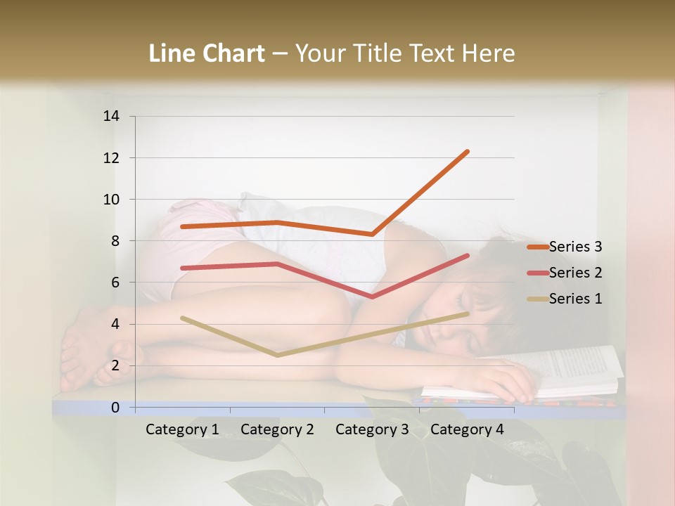 A Young Girl Is Sleeping On A Shelf With Books PowerPoint Template
