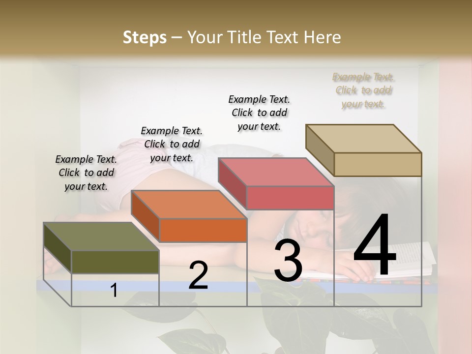 A Young Girl Is Sleeping On A Shelf With Books PowerPoint Template