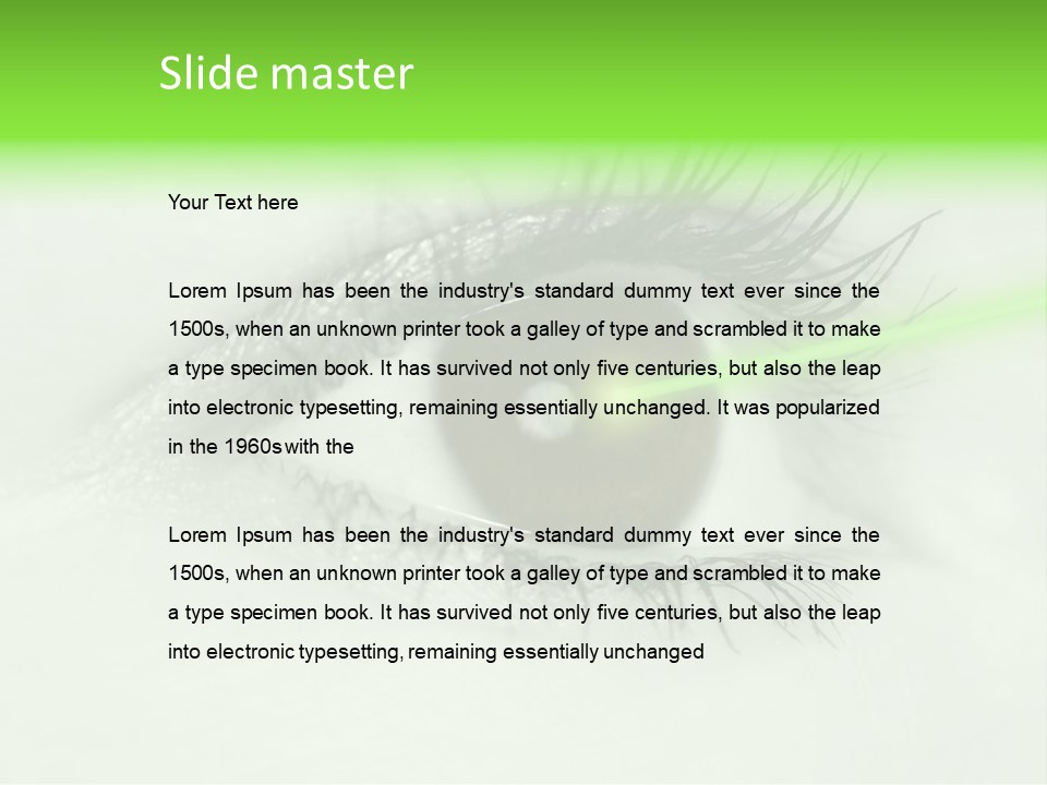 Eye Surgery Hospital Beam PowerPoint Template