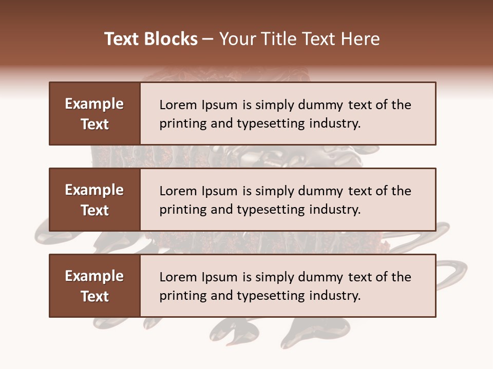 A Piece Of Chocolate Cake With Chocolate Drizzles On It PowerPoint Template