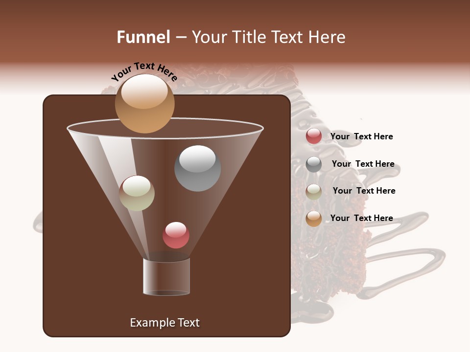 A Piece Of Chocolate Cake With Chocolate Drizzles On It PowerPoint Template