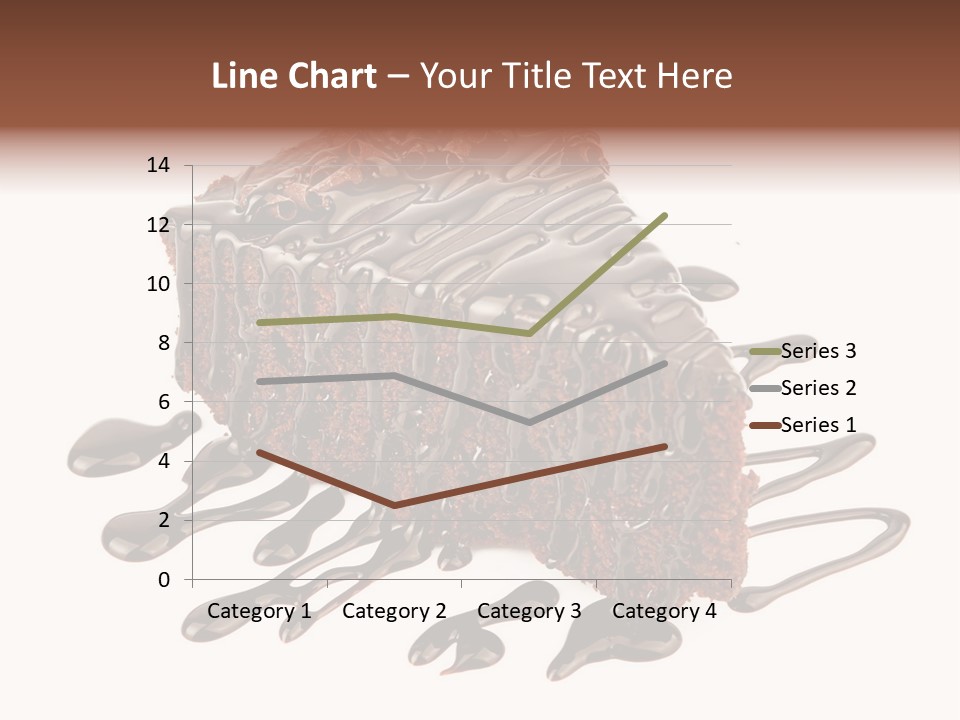 A Piece Of Chocolate Cake With Chocolate Drizzles On It PowerPoint Template