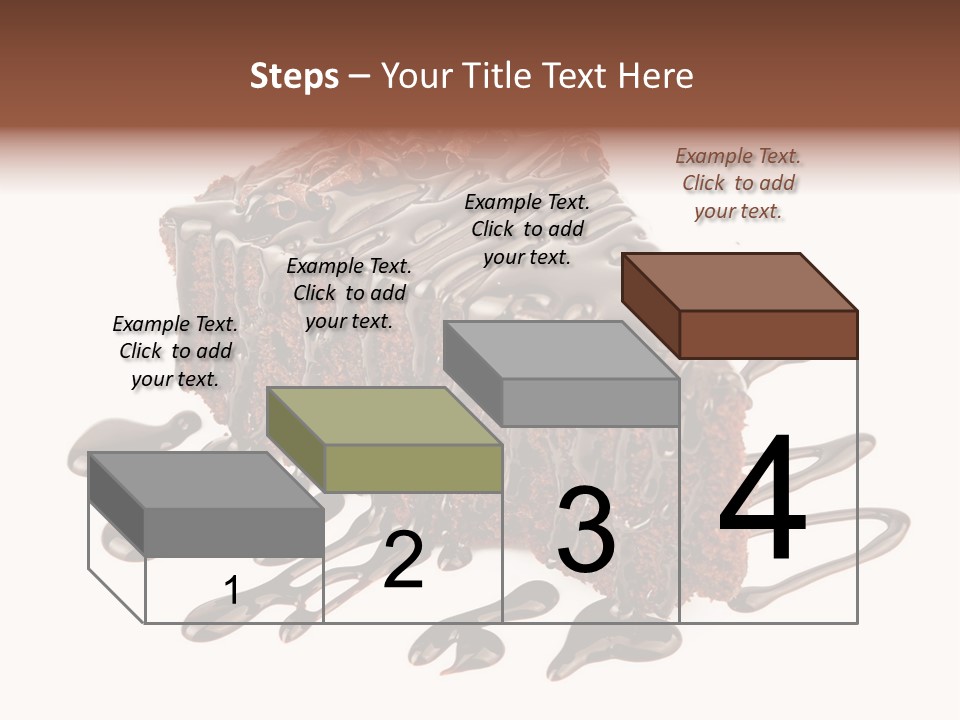 A Piece Of Chocolate Cake With Chocolate Drizzles On It PowerPoint Template
