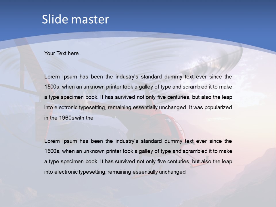 View Airborne Vehicle PowerPoint Template