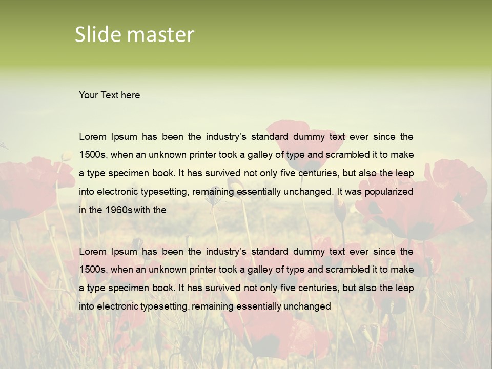 Blue View Bloom PowerPoint Template