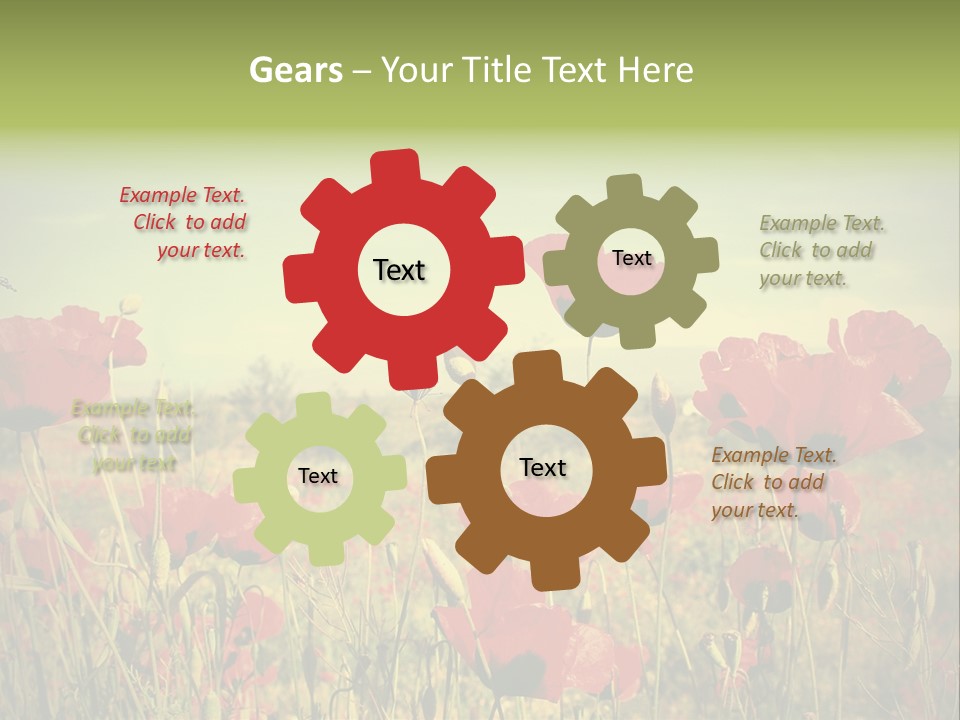 Blue View Bloom PowerPoint Template