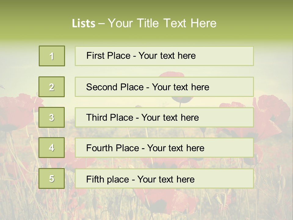 Blue View Bloom PowerPoint Template