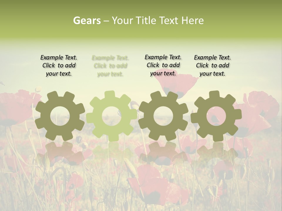 Blue View Bloom PowerPoint Template