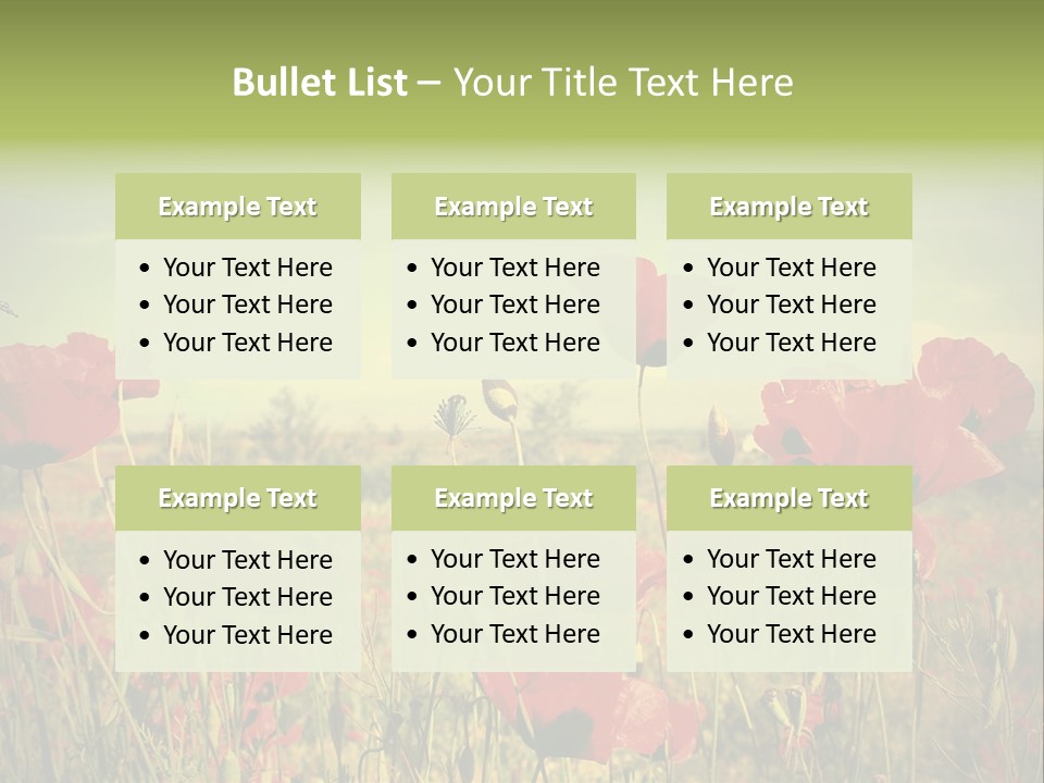 Blue View Bloom PowerPoint Template