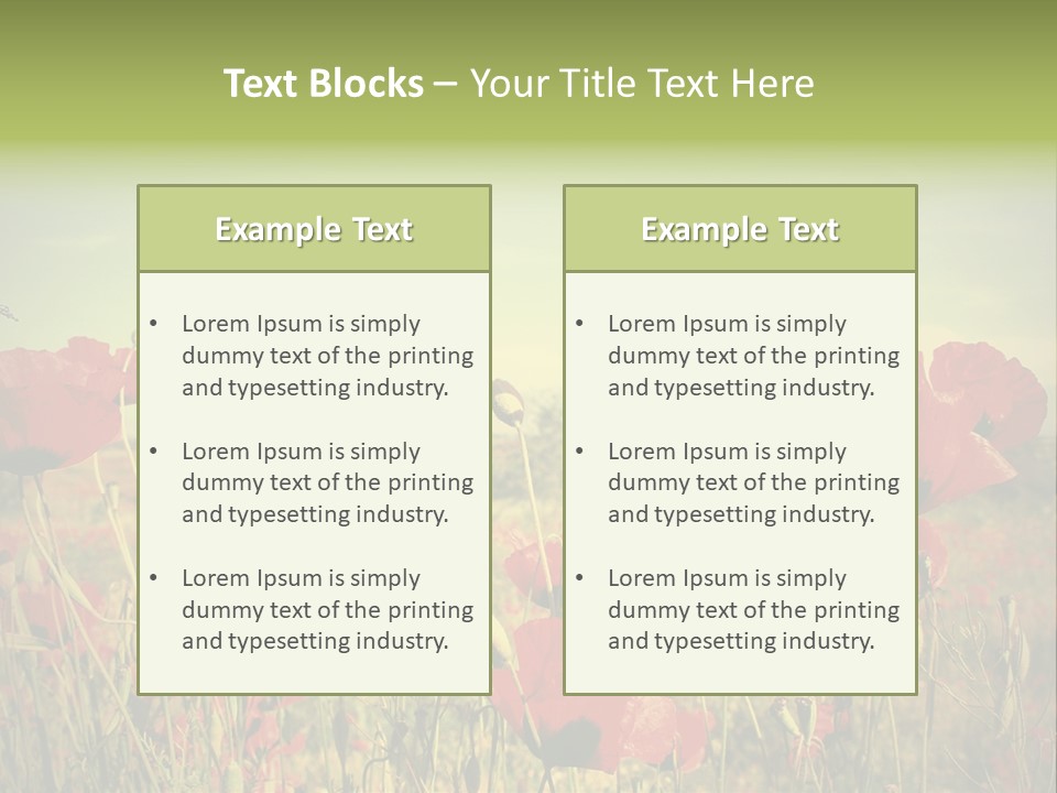 Blue View Bloom PowerPoint Template