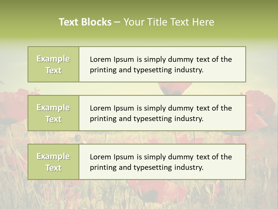 Blue View Bloom PowerPoint Template