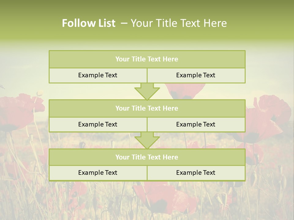 Blue View Bloom PowerPoint Template