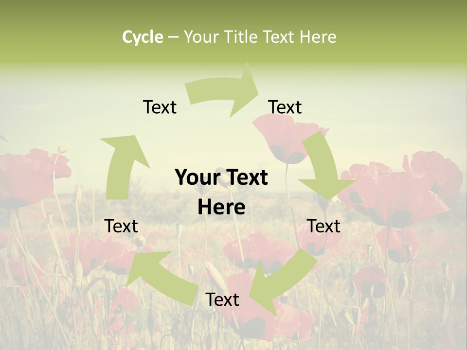 Blue View Bloom PowerPoint Template