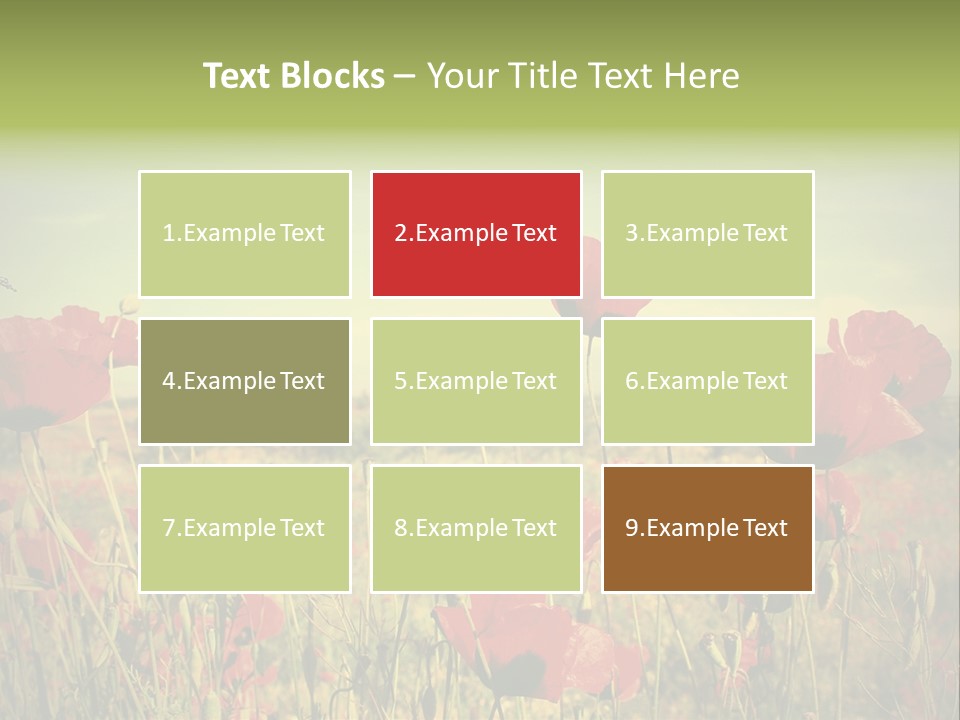 Blue View Bloom PowerPoint Template