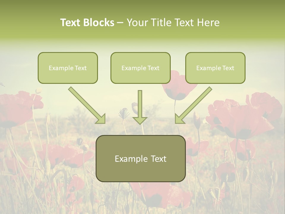 Blue View Bloom PowerPoint Template