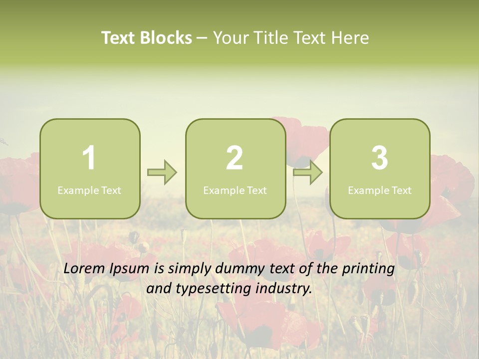 Blue View Bloom PowerPoint Template