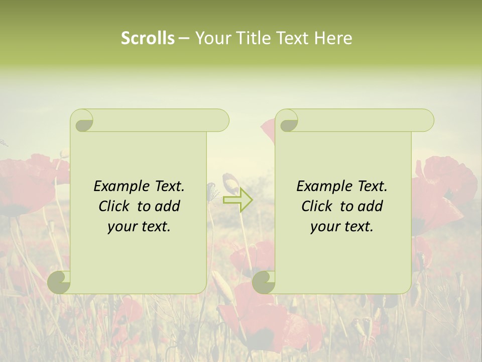 Blue View Bloom PowerPoint Template
