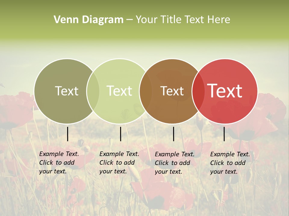 Blue View Bloom PowerPoint Template