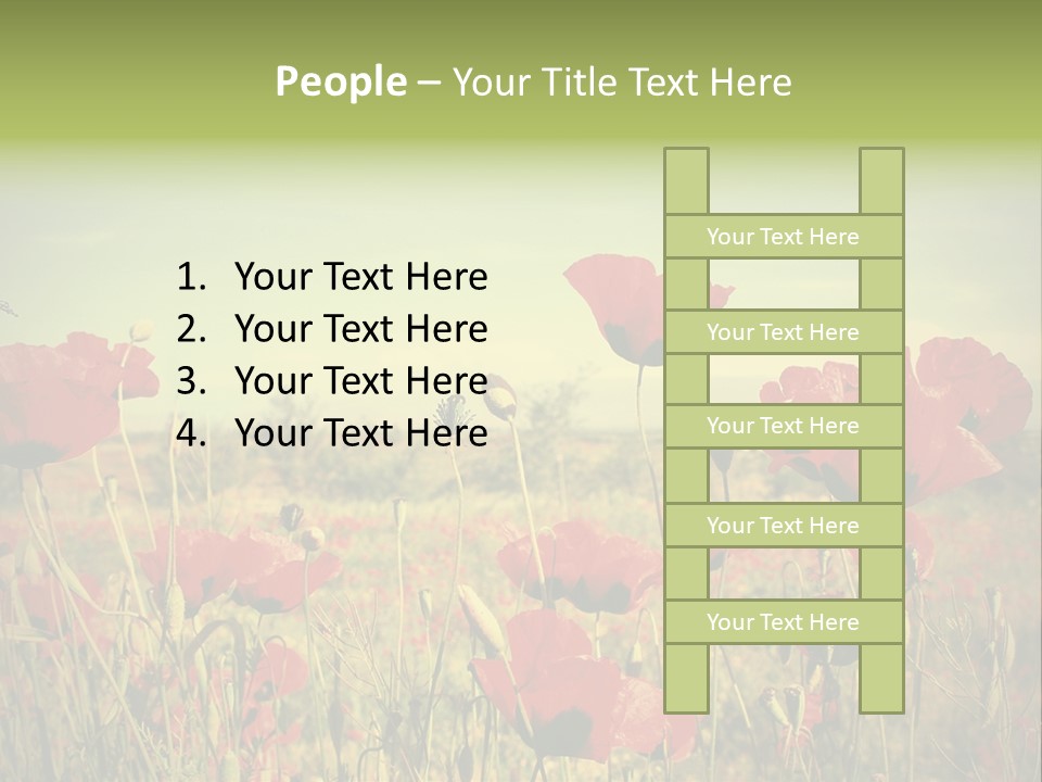 Blue View Bloom PowerPoint Template