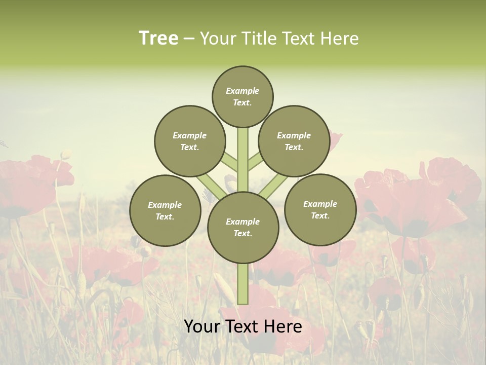 Blue View Bloom PowerPoint Template