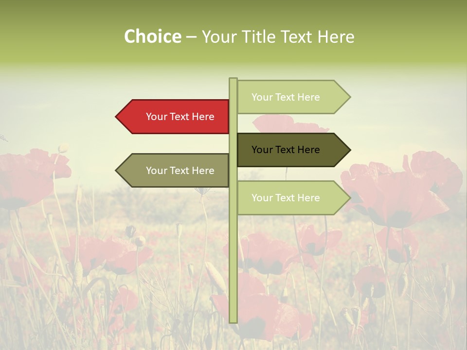 Blue View Bloom PowerPoint Template