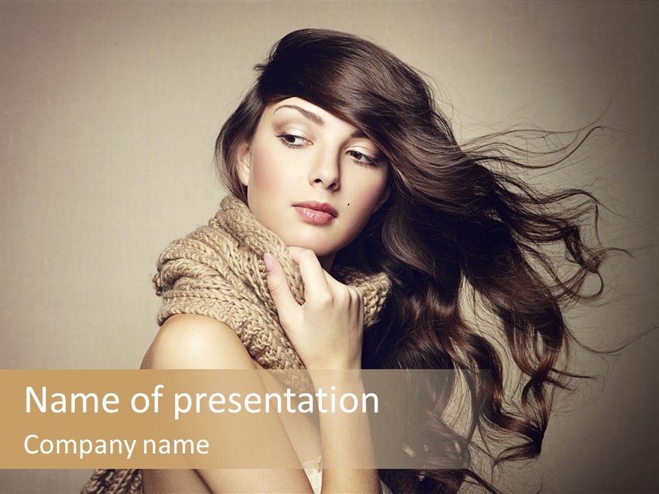 Fashion Forearms Hair PowerPoint Template