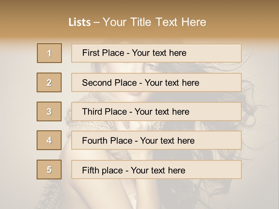 Fashion Forearms Hair PowerPoint Template