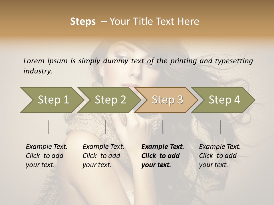 Fashion Forearms Hair PowerPoint Template