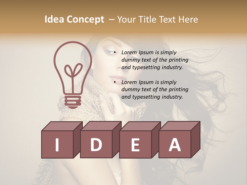 Fashion Forearms Hair PowerPoint Template