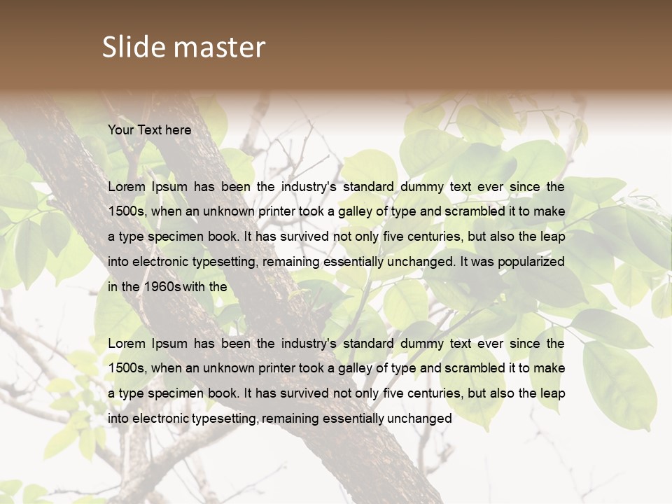 Cover Leaf Flora PowerPoint Template