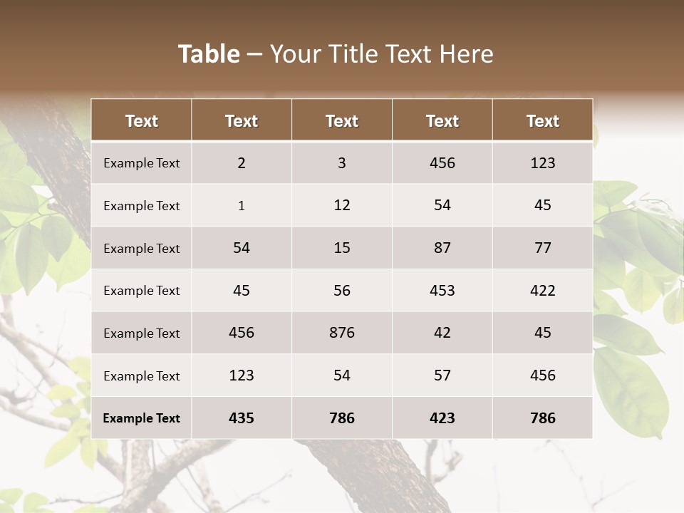 Cover Leaf Flora PowerPoint Template