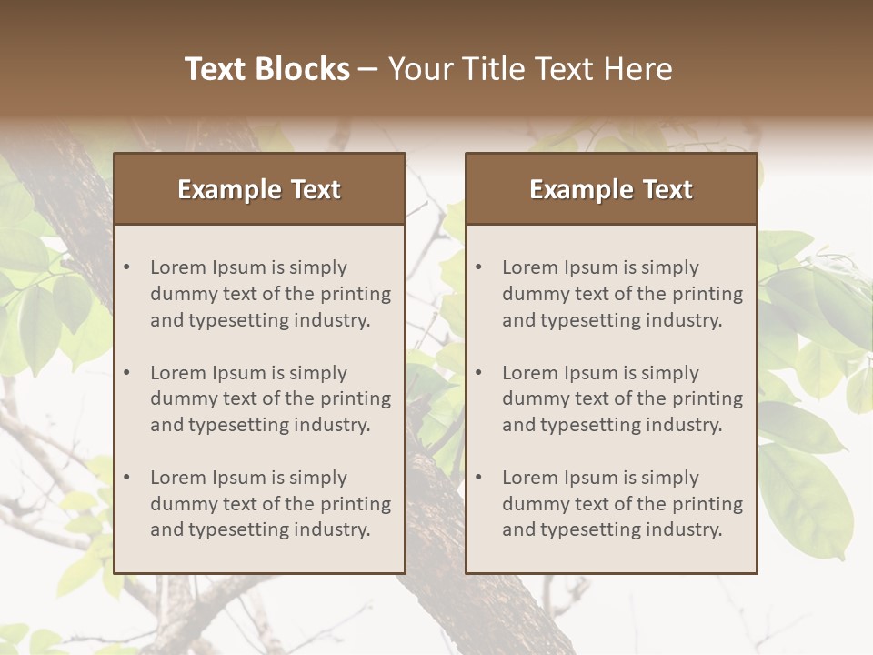 Cover Leaf Flora PowerPoint Template