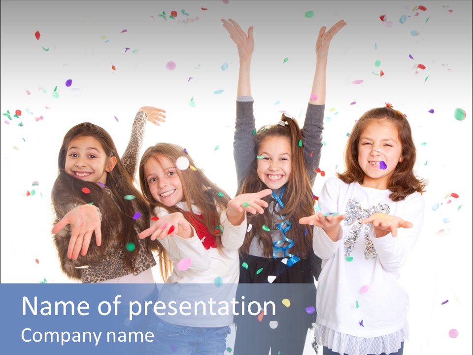 Excited Kids Lively PowerPoint Template