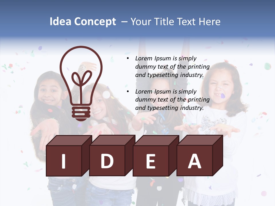 Excited Kids Lively PowerPoint Template