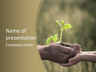 Holding Man Symbol PowerPoint Template