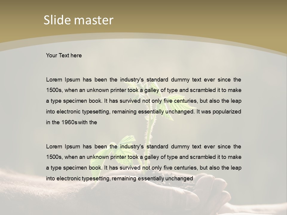 Holding Man Symbol PowerPoint Template