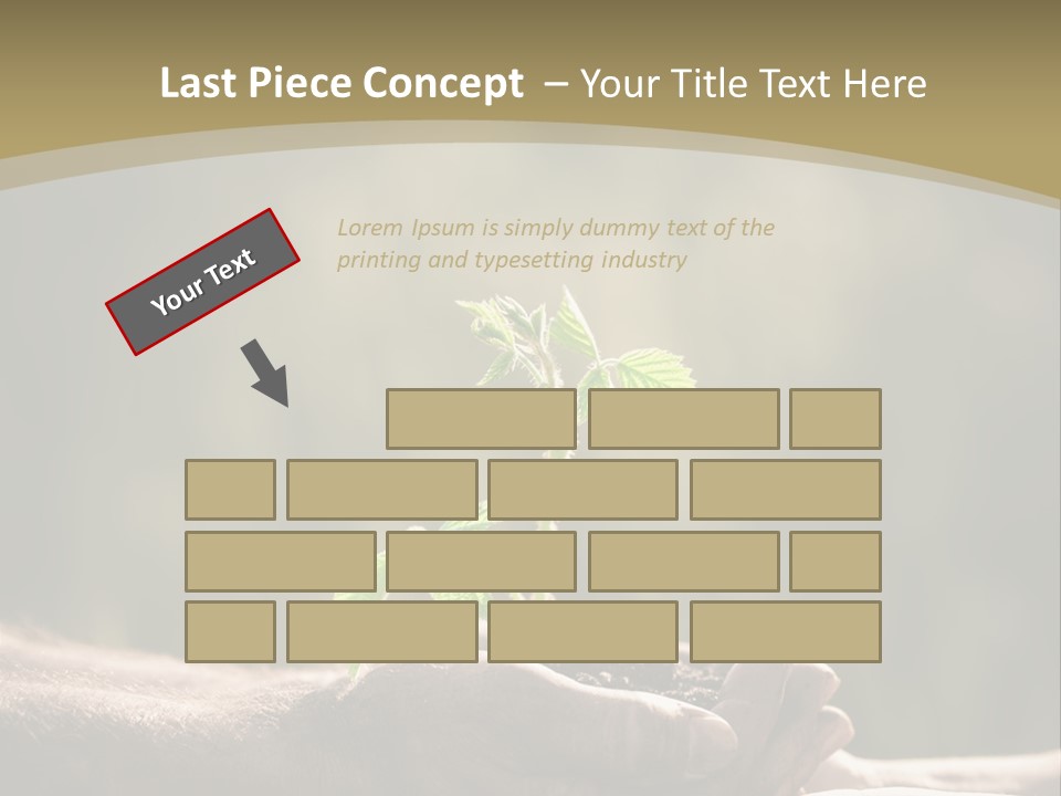 Holding Man Symbol PowerPoint Template