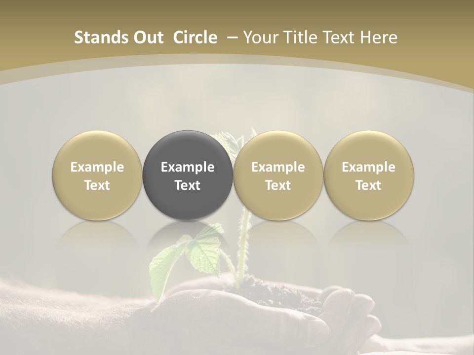 Holding Man Symbol PowerPoint Template