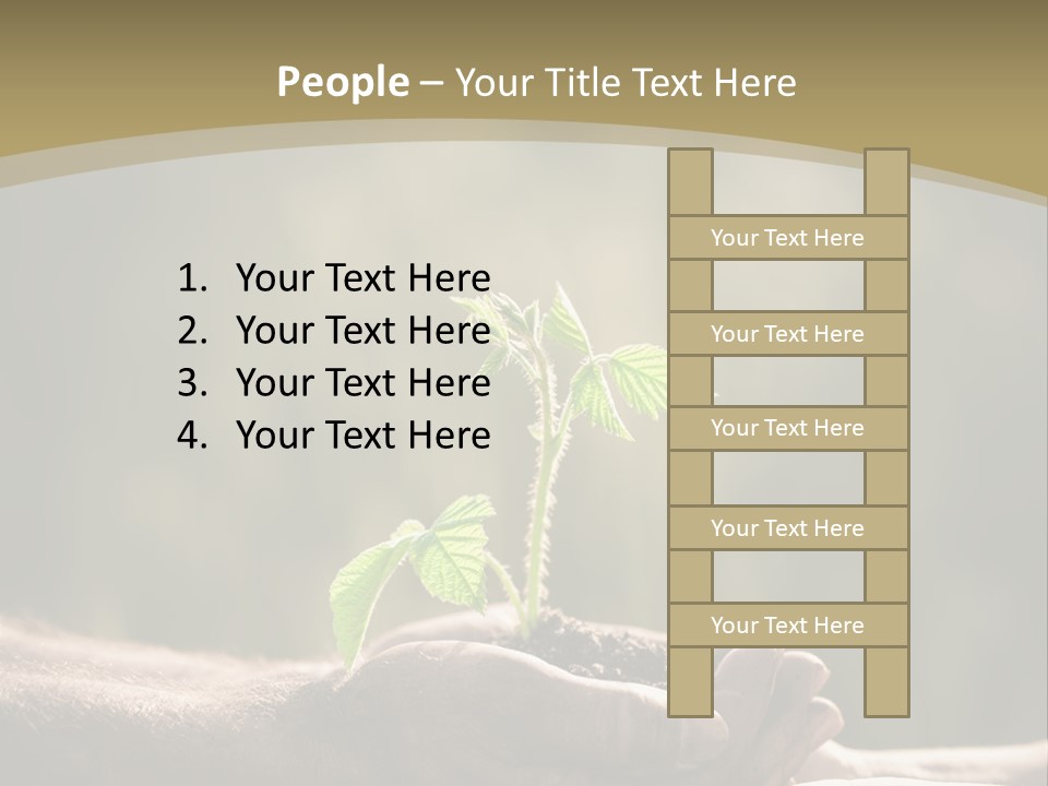 Holding Man Symbol PowerPoint Template