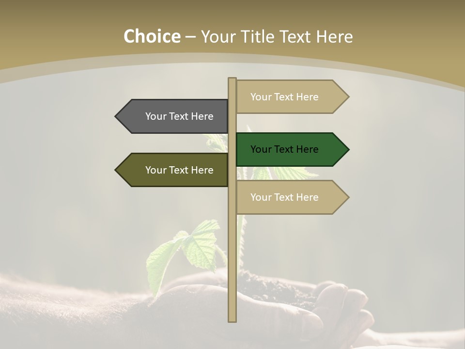 Holding Man Symbol PowerPoint Template