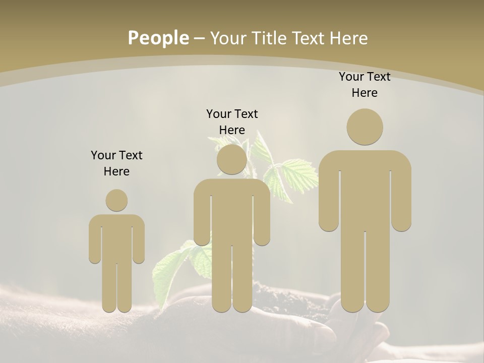 Holding Man Symbol PowerPoint Template