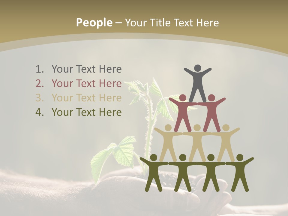 Holding Man Symbol PowerPoint Template