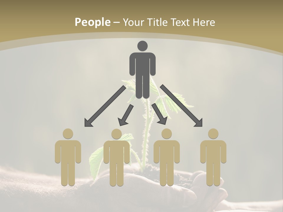 Holding Man Symbol PowerPoint Template