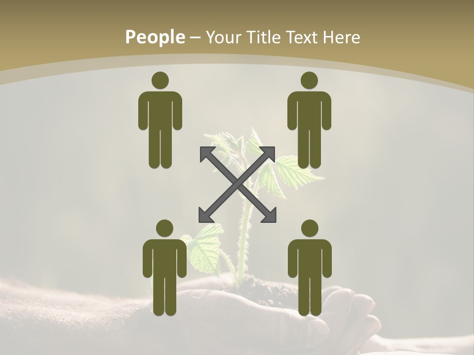 Holding Man Symbol PowerPoint Template